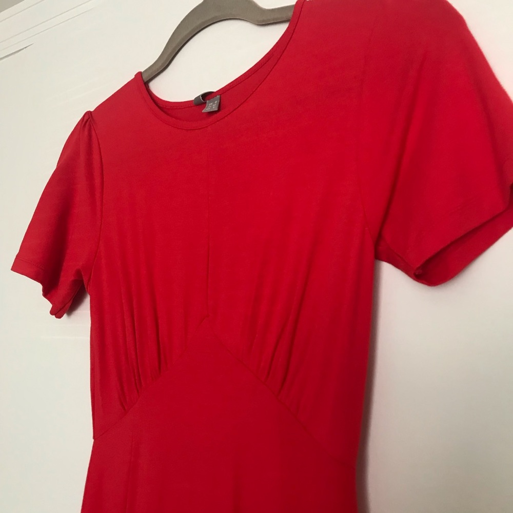 Red skater dress